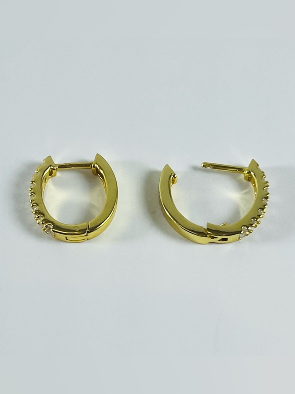 Giani Bernini Gold Cubic Zirconia Huggie Earrings - Picture 6 of 7